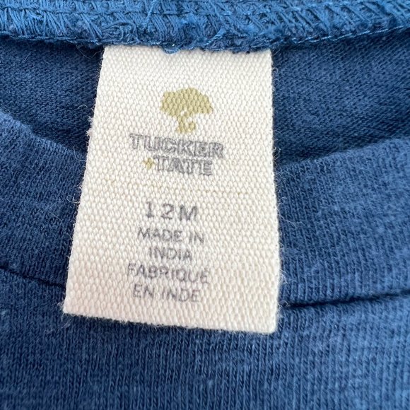 Tucker + Tate Babies' Long Sleeve Graphic Tee In Navy Denim Non Stop Fun 12M NWT - Picture 5 of 7